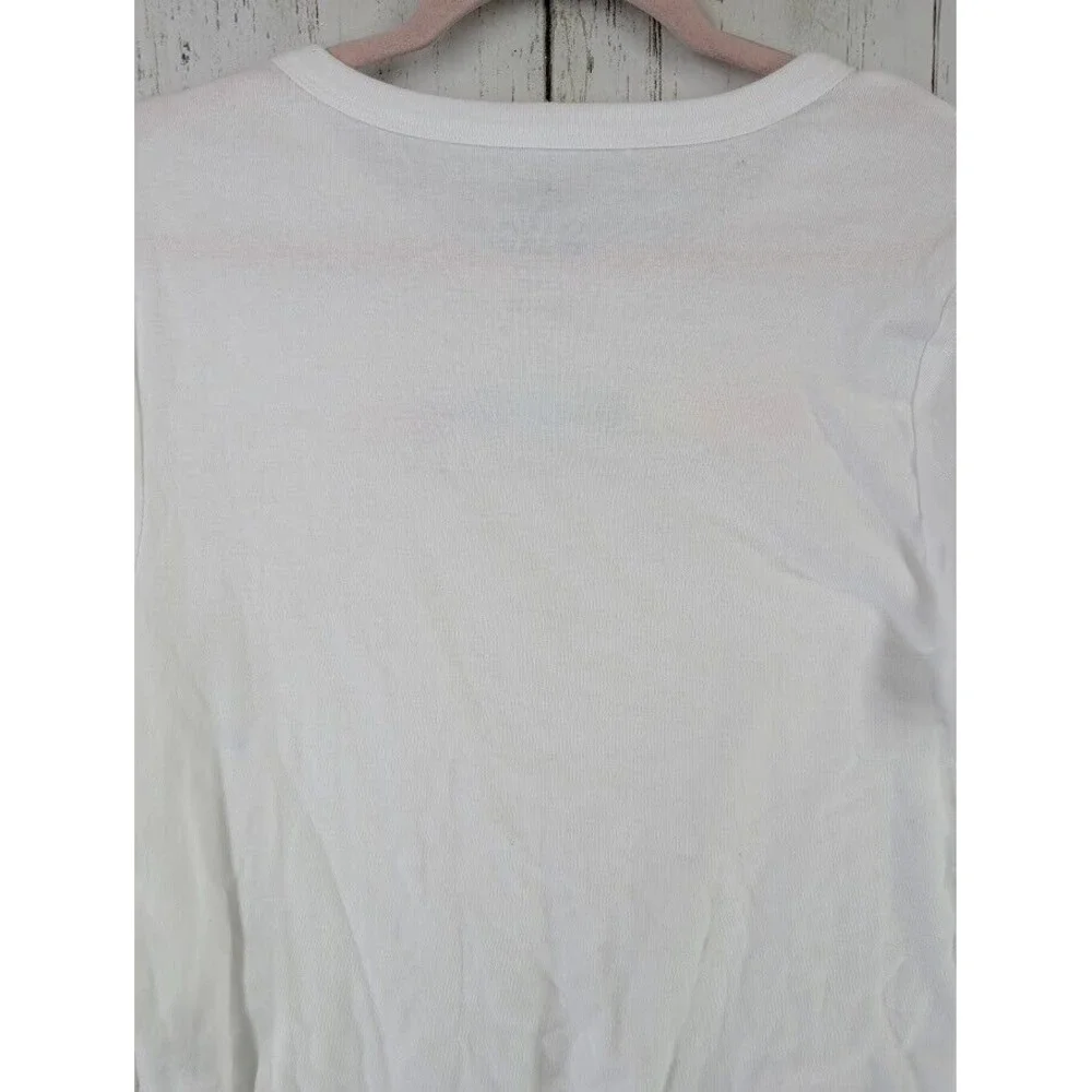 American Eagle‎ Olivia Ponton Size Juniors XXL White Multicolor Graphic Top NWT - Picture 6 of 7